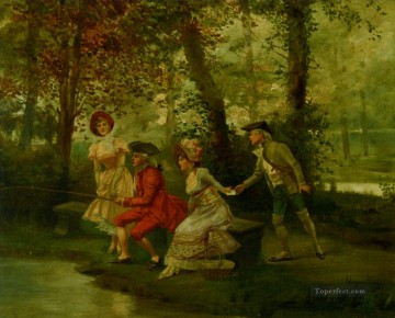  Bourbon Oil Painting - The Love Letter Spain Bourbon Dynasty Mariano Alonso Perez